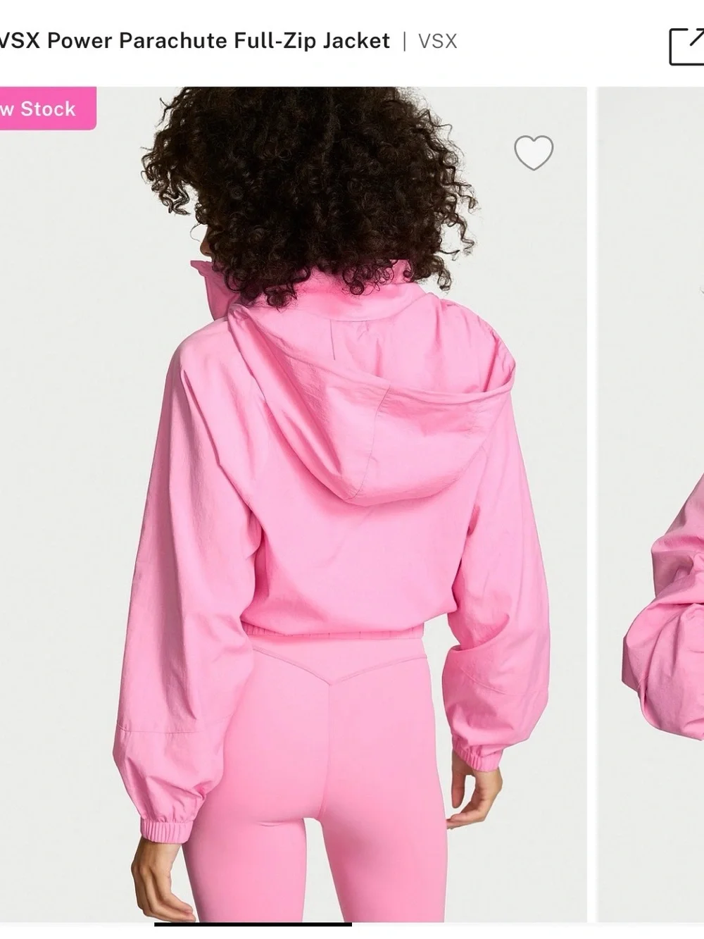 PINK Victoria's Secret Bright Pink Cropped Bomber Jacket